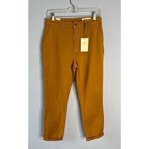 Brand New Cosmic Blue Love Women's 30T Mustard Yellow Tailored Cuffed Pants